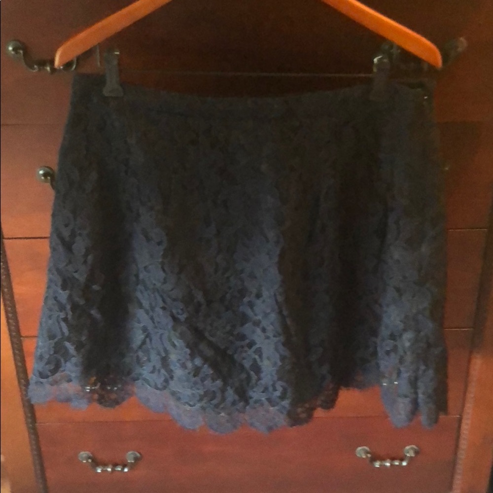 Jcrew Navy Blue Lace Skirt Size 12